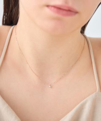レイヤード］ K10MPG ダイヤモンド ネックレス | ete bijoux
