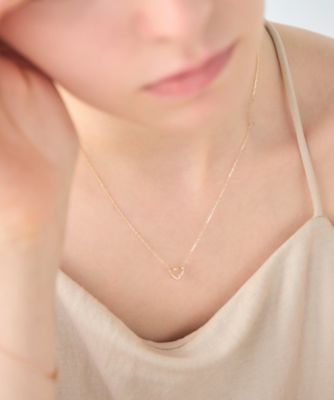 レイヤード］ K10YG ダイヤモンド ネックレス | ete bijoux