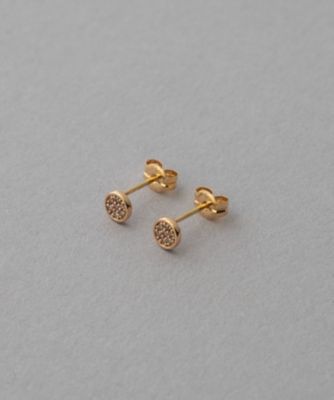 K10YG ブリリアント ブラウンダイヤモンド ピアス（771507