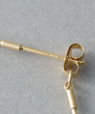 ［フロート］　Ｋ１０ＹＧ　ステーション　ワイヤー　フープピアス