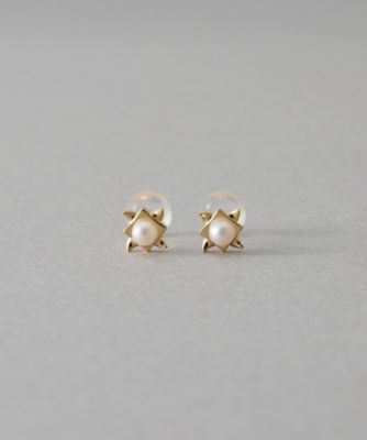 楽天市場】K10YG ダイヤモンド/パール ピアス ete エテ