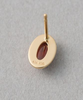 ガーネット］ K10YG カボション ピアス | ete bijoux (Women