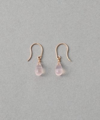 ＜ete bijoux (Women)＞［チェリーブロッサム］　Ｋ１０ＰＧ　ローズクォーツ　ピアス