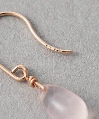 チェリーブロッサム］ K10PG ローズクォーツ ピアス | ete bijoux