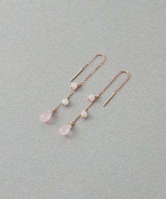 チェリーブロッサム］ K10MPG ローズクォーツ ピアス | ete