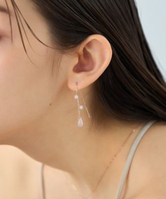 チェリーブロッサム］ K10MPG ローズクォーツ ピアス | ete