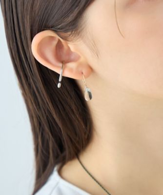 スウィングドロップ］ K10 ナチュラルストーン ピアス | ete bijoux