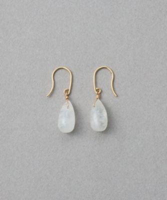 スウィングドロップ］ K10 ナチュラルストーン ピアス | ete bijoux