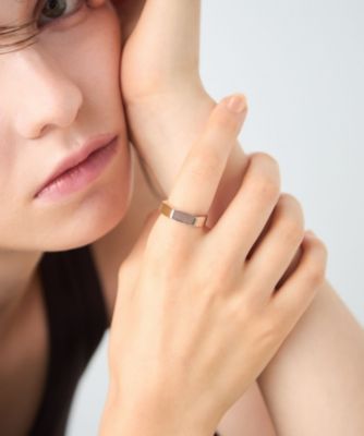 トリカラー］ ボクシー リング ミディアム | ete bijoux (Women