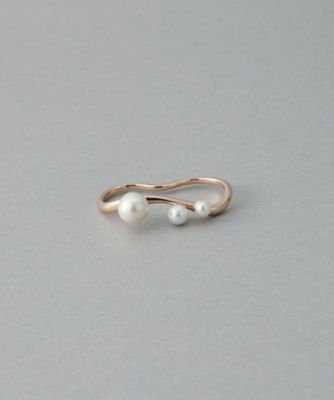 ＜ete bijoux (Women)＞［フォーム］　淡水パール　ダブルリング
