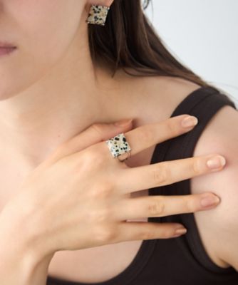 ete タイル グラナイト リング 15号 ダルメシアン レオパード タイル］ グラナイト リング | ete bijoux (Women)/エテ ビジュー