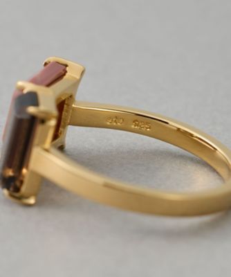 ete　レッドジャスパー　スモーキークォーツリング ete｜[タイル] レッドジャスパー/スモーキークォーツ リング