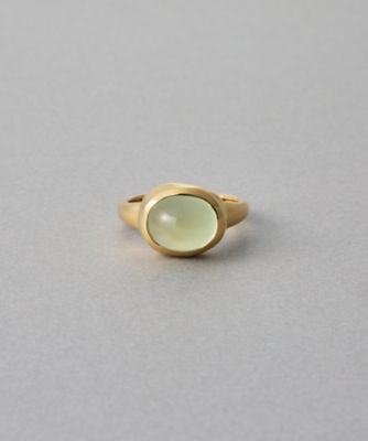 ete エテ SV925 グリーンストーン リング 13号 ゴールドカラー 指輪 フルイズ］ ナチュラルストーン リング | ete bijoux (Women)/エテ