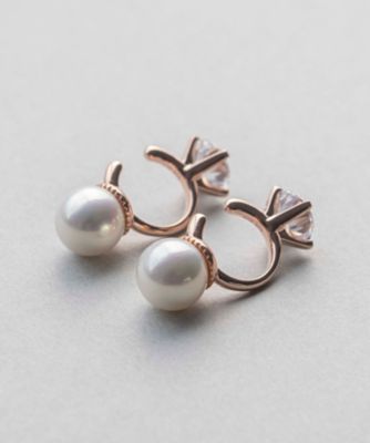 ＜ete bijoux (Women)＞リバーシブルイヤリング　パール＆ビジュー