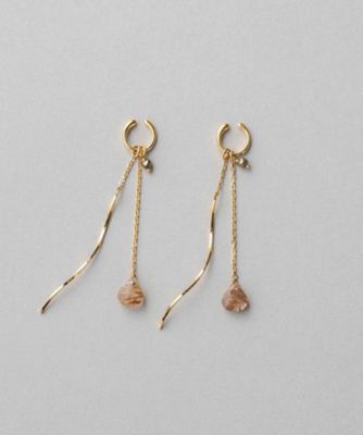 ＜ete bijoux (Women)＞イヤリング＆イヤリングチャーム　ナチュラルストーン／スパイラル