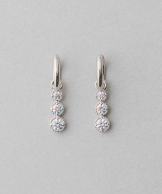 ＜ete bijoux (Women)＞ベーシック　イヤリング　クリア＆ミスティックオーロラビジュー