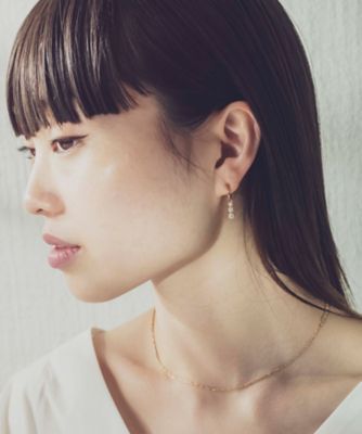ベーシック　イヤリング　クリア＆ミスティックオーロラビジュー