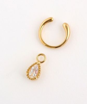 ナチュラルストーン　ドロップ　イヤリング