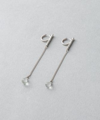ナチュラルストーン ロングチェーン イヤリング | ete bijoux (Women 