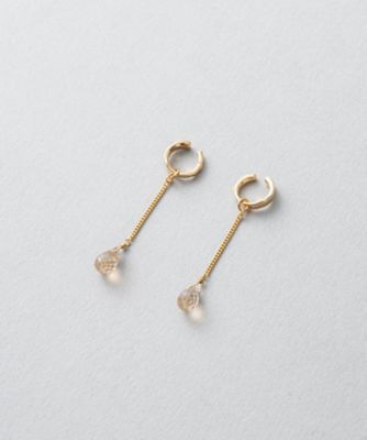 ナチュラルストーン　チェーン　イヤリング