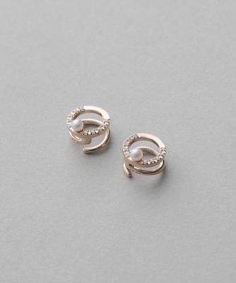ete エテ イヤリング パール ビジュー ループ ギフト ★国内発送 パール／ビジュー ループイヤリング | ete bijoux (Women)/エテ