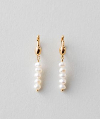 ete bijoux (Women)/エテ ビジュー パール ストレートライン イヤリング イエローゴールド ピアス・イヤリング【三越伊勢丹/公式】