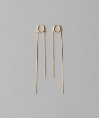 ＜ete bijoux (Women)＞エレガントチェーン　リバーシブルイヤリング