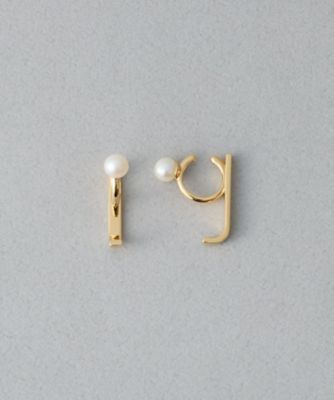 ＜ete bijoux (Women)＞淡水パール　リバーシブル　イヤリング