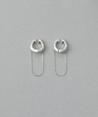 ete bijoux (Women)/エテ ビジュー ドレープ ハグイヤリング プラチナム ピアス・イヤリング【三越伊勢丹/公式】