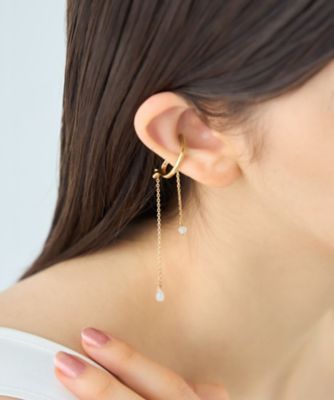 アシンメトリー］ ナチュラルストーン イヤーカフ | ete bijoux (Women