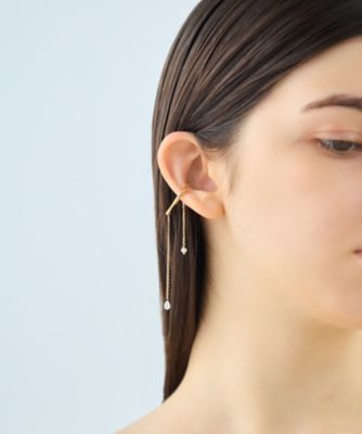 アシンメトリー］ ナチュラルストーン イヤーカフ | ete bijoux (Women
