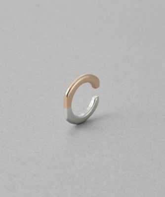 レイヤード］ K10YG クロス バイカラー リング | ete bijoux
