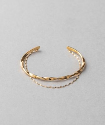 ＜ete bijoux (Women)＞バングル　ツイスト＆チェーン