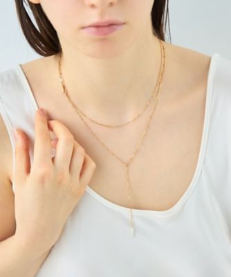 アシンメトリー］ チェーン ロングネックレス | ete bijoux (Women