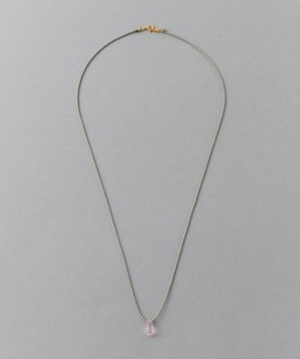 ナチュラルストーンネックレス　ete ピンクゴールド スウィングドロップ］ ナチュラルストーン コード ネックレス | ete