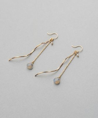 ピアス＆ピアスチャーム　ナチュラルストーン／スパイラル