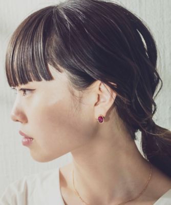 ビジュー　ピアス　オーバル