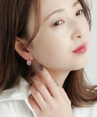 ビジュー　ピアス　オーバル