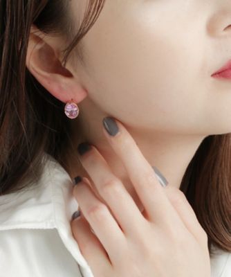 ビジュー　ピアス　オーバル
