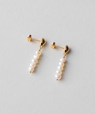パール　ストレートライン　ピアス