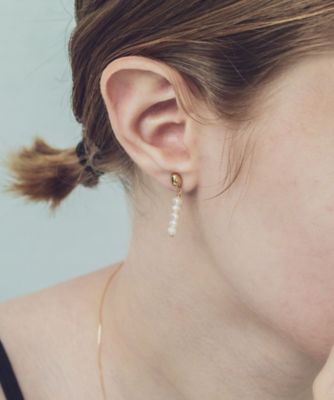 パール　ストレートライン　ピアス