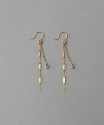 ＜ete bijoux (Women)＞ラブラドーライト　チェーン　ピアス