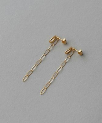 ドロップ　チェーン　ピアス
