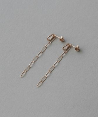 ドロップ　チェーン　ピアス
