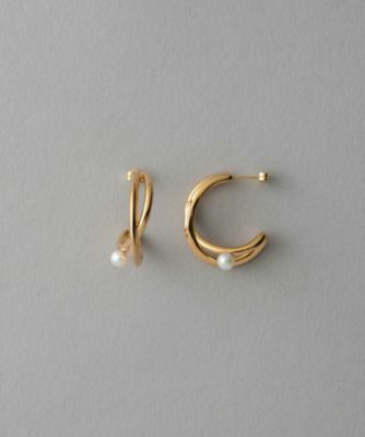 ete bijoux (Women)/エテ ビジュー パール ワンストローク ピアス