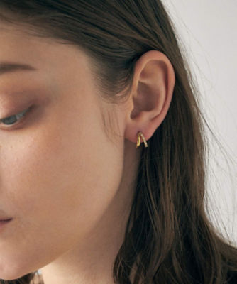 ビジュー ダブルライン ピアス | ete bijoux (Women)/エテ ビジュー