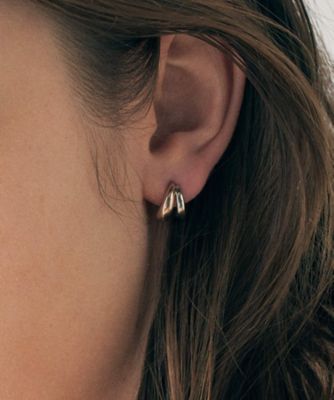 バイカラー ダブルライン ピアス | ete bijoux (Women)/エテ