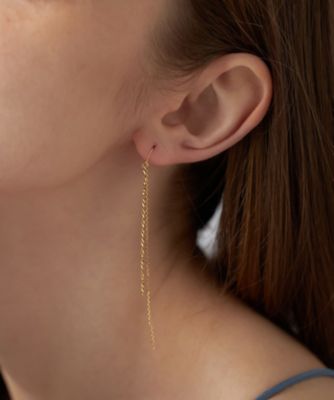 スエッジチェーン　コンビ　ピアス