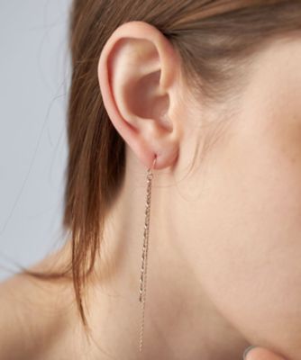 スエッジチェーン コンビ ピアス（ピアス（両耳用））｜ete