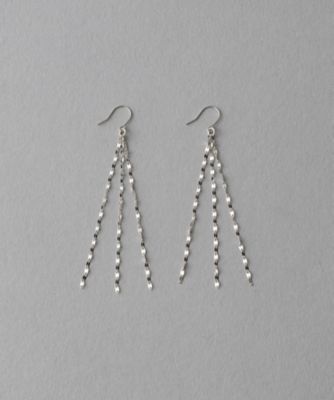 ＜ete bijoux (Women)＞ペタルチェーン　フリンジ　ピアス